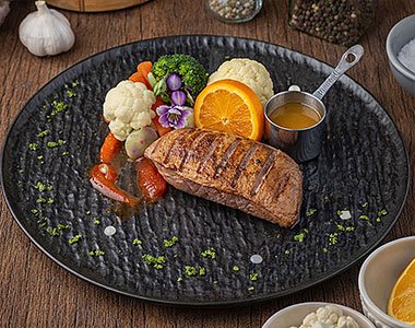 Grilled Duck Breast Dinner (สเต็กอกเป็ด)