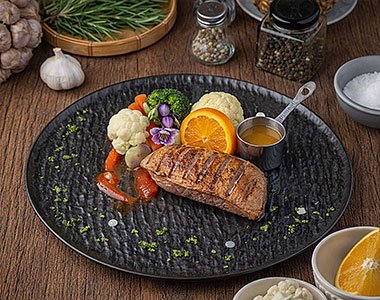 Grilled Duck Breast Dinner (สเต็กอกเป็ด) - Angle 1