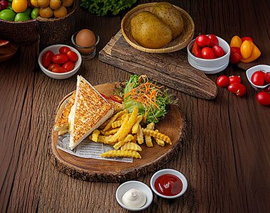 Grilled Ham & Cheese Sandwich (เเซนวิชแฮมชีส) - Angle 2