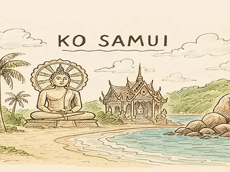 Koh Samui island attractions and scenery