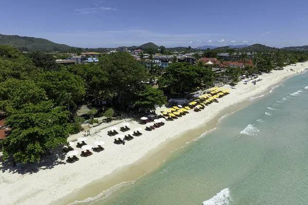 Aerial view of Chaweng Beach, Koh Samui, with white sand and turquoise water