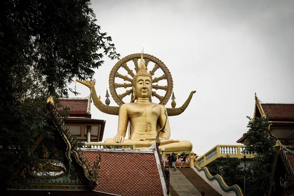 Golden Big Buddha statue at Wat Phra Yai temple, Koh Samui
